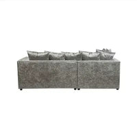 Crystal Crushed Velvet 4-Seater Corner Sofa (Left Side) Luxury L-Shaped Sofa with Memory Foam Cushions