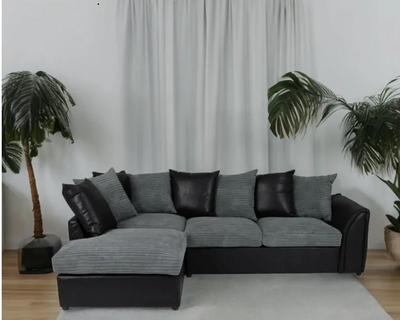 Danny L-Shape Jumbo Cord 4-Seater Corner Sofa - Left-Hand Luxury with Premium Comfort
