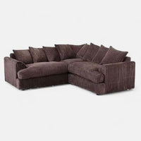 Manny Jumbo Cord 5-Seater Corner Sofa Luxury 3+2 Seater Set with Memory Foam Cushions