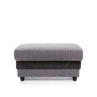 Dino Jumbo Cord Corner Sofa with Footstool Luxury 5-Seater with Washable Covers