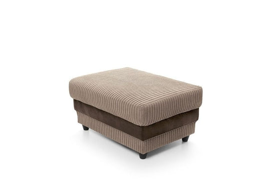 Dino Jumbo Cord Corner Sofa with Footstool Luxury 5-Seater with Washable Covers
