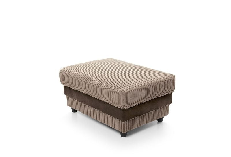 Dino Jumbo Cord Corner Sofa with Footstool Luxury 5-Seater with Washable Covers