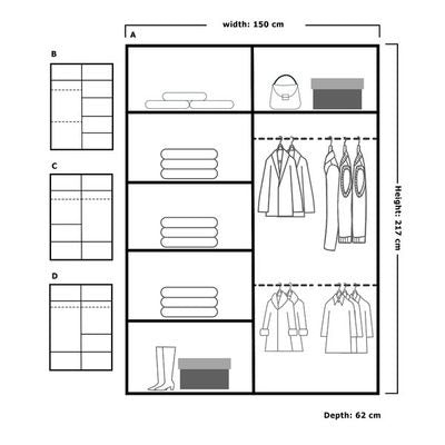Chelsea Walnut 2-Door Mirrored Wardrobe