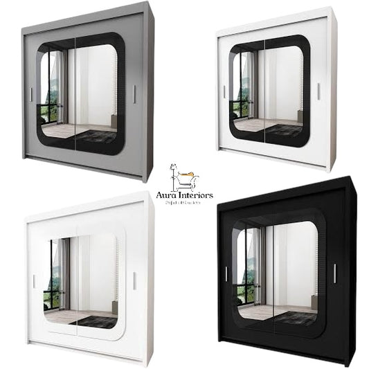 Chelsea Walnut 2-Door Mirrored Wardrobe