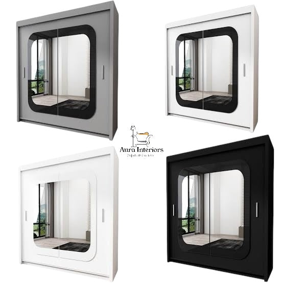 Chelsea Walnut 2-Door Mirrored Wardrobe