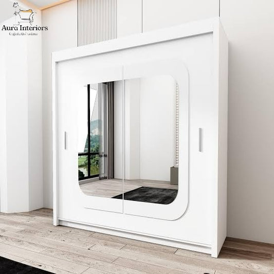 Chelsea Walnut 2-Door Mirrored Wardrobe