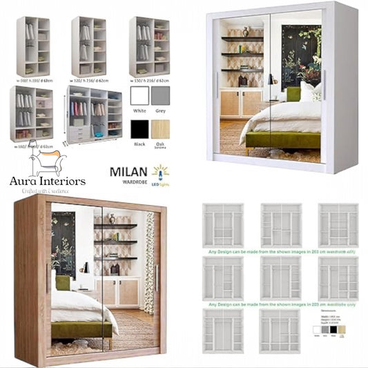 Milan Sliding Door Wardrobe