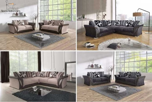 Shannon Corner Sofa – Luxury Chenille Fabric Sofa, Sturdy & Durable L-Shaped Design