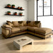 Dino Jumbo Cord Corner Sofa with Footstool Luxury 5-Seater with Washable Covers
