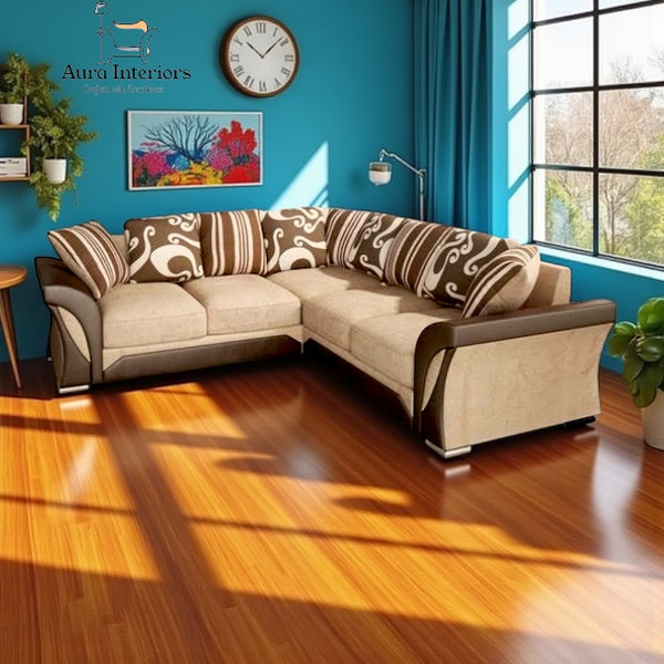 Shannon Corner Sofa – Luxury Chenille Fabric Sofa, Sturdy & Durable L-Shaped Design