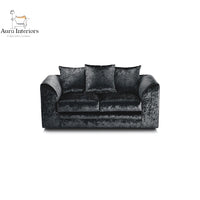 Crystal Crushed Velvet 3 Seater Sofa - Ultimate Comfort with Luxurious Velvet Upholstery