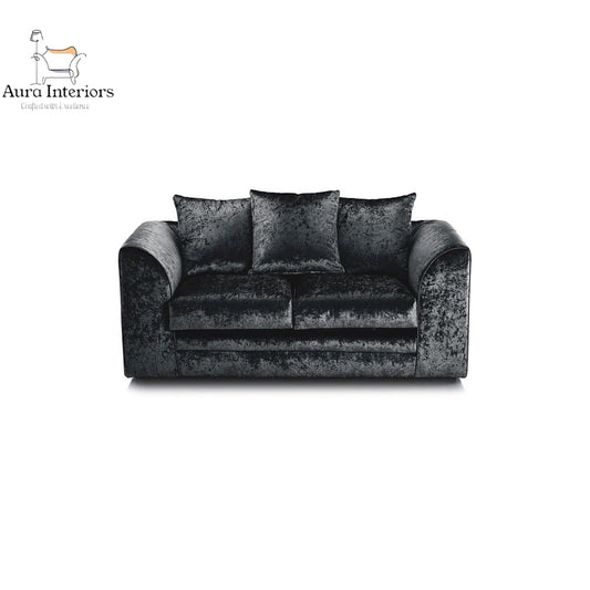 Crystal Crushed Velvet 3 Seater Sofa - Ultimate Comfort with Luxurious Velvet Upholstery
