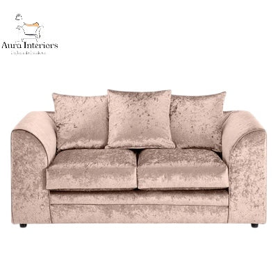 Crystal Crushed Velvet 3 Seater Sofa - Ultimate Comfort with Luxurious Velvet Upholstery