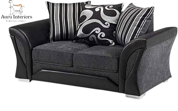 Luxury 2 Seater Sofa - Shannon Chenille with Comfortable Foam Filling & Space-Saving Style