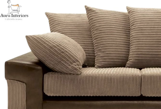 Dino 2 Seater Sofa - Sleek Faux Leather Upholstery with Comfortable Seating & Chrome Feet