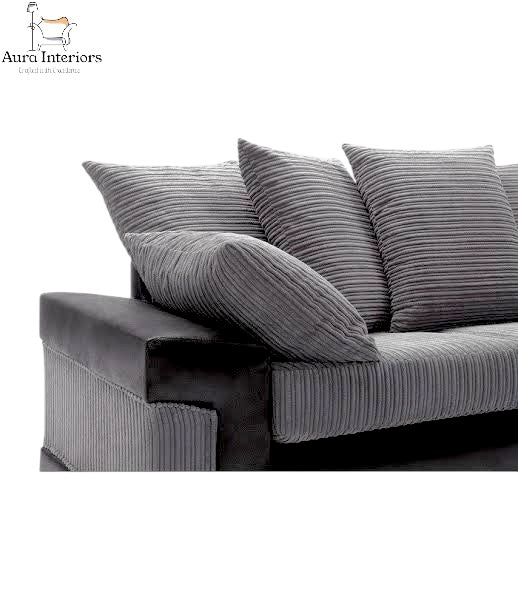 Dino 2 Seater Sofa - Sleek Faux Leather Upholstery with Comfortable Seating & Chrome Feet
