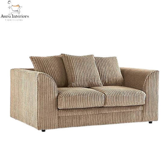 Manny Jumbo Cord 2 Seater Sofa - Luxurious Comfort with Durable Hardwood Frame & Compact Design