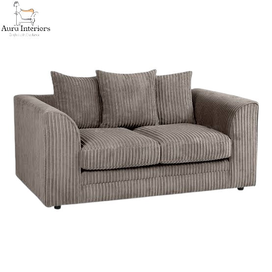 Manny Jumbo Cord 2 Seater Sofa - Luxurious Comfort with Durable Hardwood Frame & Compact Design
