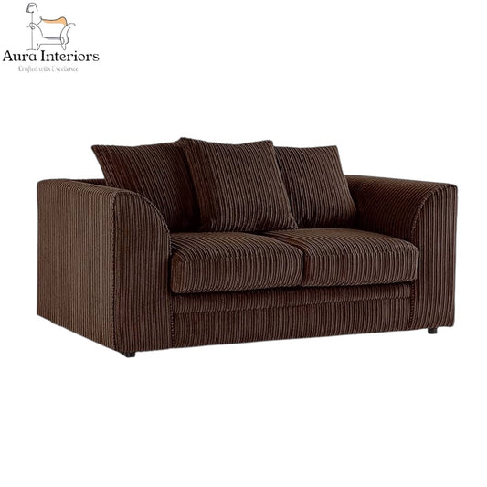Manny Jumbo Cord 2 Seater Sofa - Luxurious Comfort with Durable Hardwood Frame & Compact Design