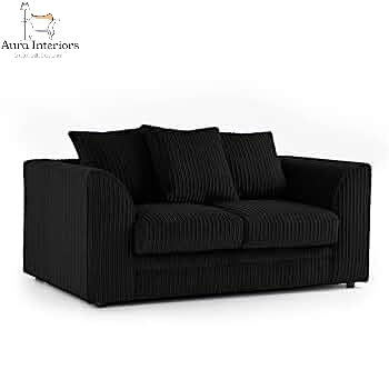 Manny Jumbo Cord 2 Seater Sofa - Luxurious Comfort with Durable Hardwood Frame & Compact Design