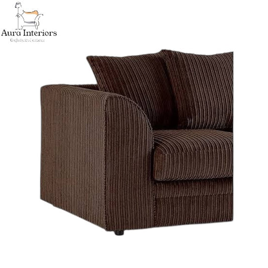 Manny Jumbo Cord 2 Seater Sofa - Luxurious Comfort with Durable Hardwood Frame & Compact Design