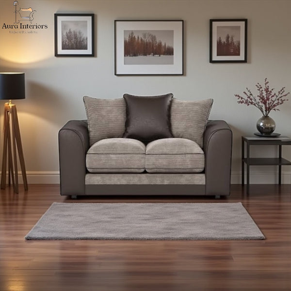 Danny Jumbo Cord 2 Seater Sofa - Compact Design with Luxurious Comfort & Washable Covers