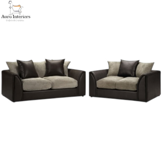 Danny Jumbo Cord 3+2 Seater Sofa Set - Versatile Design with Luxurious Comfort & Durable Construction