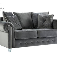 Ashwin Plush Velvet 2 Seater Sofa - Luxurious Comfort with Durable Construction & Spacious Design