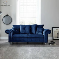 Ashwin Plush Velvet 2 Seater Sofa - Luxurious Comfort with Durable Construction & Spacious Design