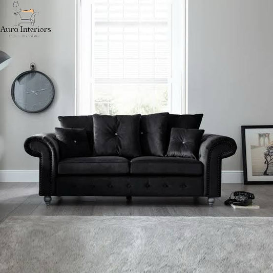 Ashwin Plush Velvet 3+2 Seater Sofa Set - Luxury Comfort & Stylish Design