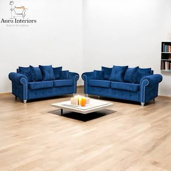 Ashwin Plush Velvet 3+2 Seater Sofa Set - Luxury Comfort & Stylish Design