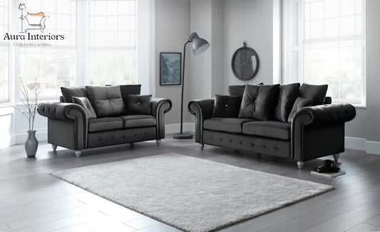 Ashwin Plush Velvet 3+2 Seater Sofa Set - Luxury Comfort & Stylish Design