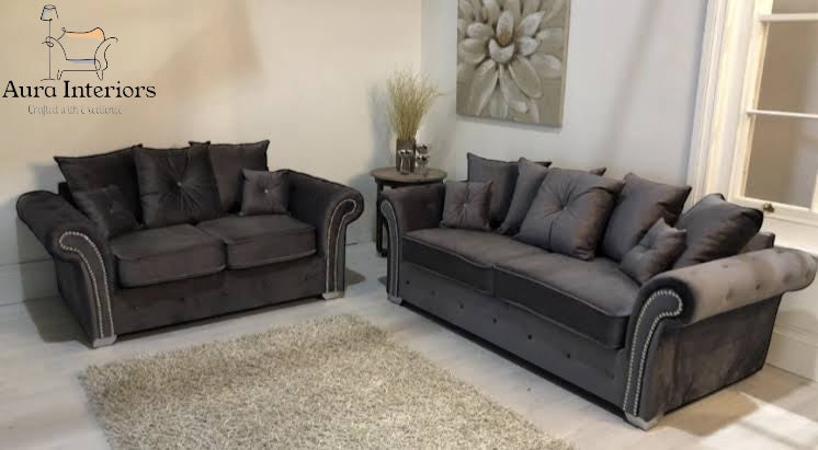 Ashwin Plush Velvet 3+2 Seater Sofa Set - Luxury Comfort & Stylish Design