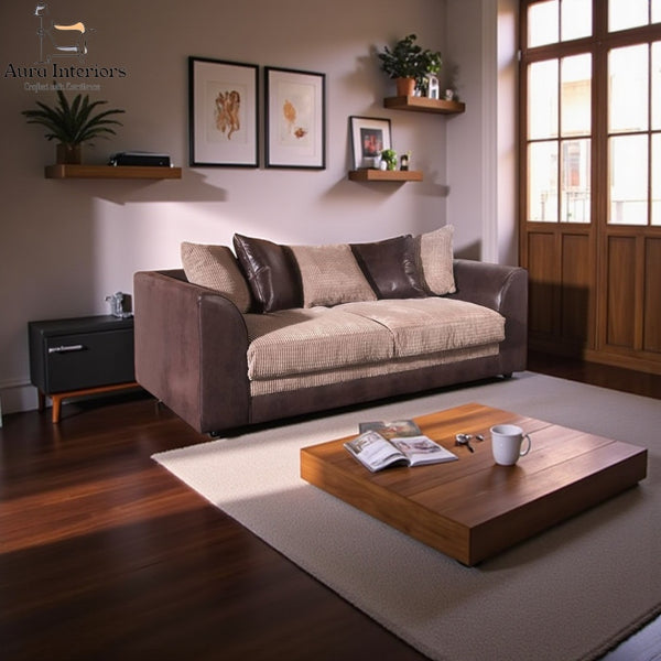 Luxury 3 Seater Sofa - Danny Jumbo Cord with Durable Construction & Modern Comfort