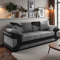 Luxury 3+2 Seater Sofa Set - Dino Faux Leather with Water-Resistant Fabric & Chrome Feet