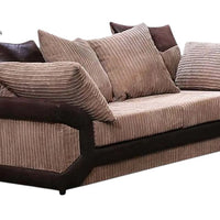 Luxury 3+2 Seater Sofa Set - Dino Faux Leather with Water-Resistant Fabric & Chrome Feet