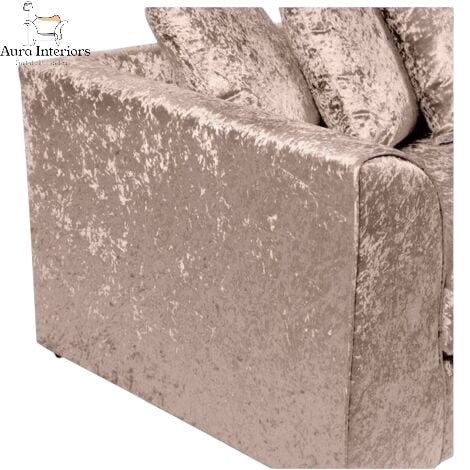 Crystal Crushed Velvet 4-Seater Corner Sofa – Ultimate Comfort & Luxury Right-Hand Design